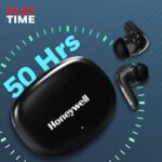⁦Honeywell Suono P2100 Bluetooth True Wireless Stereo Earbuds, 50 Hours Playtime, Environmental Noise Cancellation, 4 Mics, Type C Fast Charging, Low Latency Mode for Gaming, Bluetooth V5.3, Black⁩ - الصورة ⁦2⁩