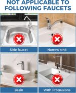⁦Kitchen Sink Splash Guard - 18 inch Silicone Faucet Handle Drip Catcher Tray, Dish Soap Sponge Holder Mat Behind Faucet, Kitchen Gadgets Sink Accessories Drying Mat Sink Caddy Organizer for Kitchen⁩ - الصورة ⁦7⁩