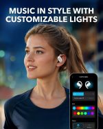 ⁦سماعة أذن ساوند كور V20i من انكر مع خطافات أذن قابلة للتعديل مريحة للغاية بملاءمة محكمة ومكالمات واضحة حاصلة على تصنيف IP55 ومزودة بمصابيح ليد بوقت تشغيل يصل إلى 36 ساعة مع بلوتوث 5.4، أبيض⁩ - الصورة ⁦6⁩