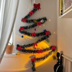 ⁦10 Meters Christmas Tinsel Garlands Christmas Chunky Tinsel Xmas Metallic Twist Garland Xmas Tinsel Hanging Decoration for Christmas Tree Decorations Wedding Party Supplies (green white)⁩ - الصورة ⁦4⁩