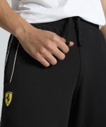 ⁦PUMA Mens Ferrari Race Sweatpants Black Casual Pants⁩ - الصورة ⁦3⁩