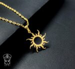 Cleopatra Simple Gold Necklace Cute Tiny 18k Gold Plated sun necklace -Trendy Jewelry Gifts for Girls - الصورة 2