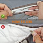 شنطة كبيرة مبطنة مريحة قماشية عديمة الرائحة لغسيل الملابس والبطانية واللحاف والملابس والاغطية مع سوستة، بلونين من جويفيو - الصورة 8