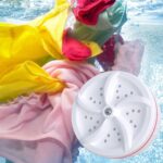 ⁦غسالة محمولة، غسالة محمولة بتقنية الموجات فوق الصوتية مع توربين للغسيل، تعمل بوصلة USB، مناسبة للسفر ورحلات العمل وسكن الطلبة، لون أبيض (ألوان متنوعة)⁩ - الصورة ⁦3⁩
