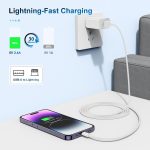 كابل شاحن آيفون معتمد من أبل بطول 0.9 متر من تومابر، كابل لايتنينج إلى USB، شحن سريع 2.4 أمبير، شواحن طويلة لموبايل أبل 13/12/11/11 برو/11 ماكس/X/XS/XR/XS ماكس/8/7/6، أبيض (C36W4) - الصورة 4