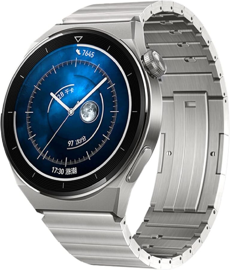 VeveXiao Titanium Strap Compatible with Huawei Watch GT5/GT4/GT 3/GT 2 Pro 46mm Band, Luxury Titanium Alloy Metal Replacement Bands for Huawei Watch 3/3 Pro Strap (silver)
