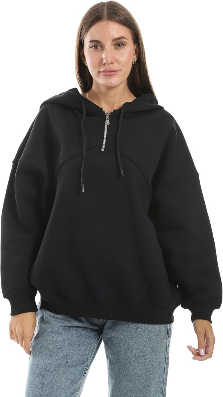 Andora Womens Comfy Hooded Long Sleeves Trendy Sweatshirt