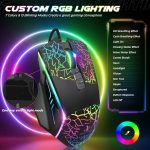ماوس ألعاب ريكونتك بإضاءة ار جي بي سلكي USB مع (زر لإطلاق النار) - 8 أزرار - 7200 نقطة لكل بوصة - إضاءة خلفية ار جي بي - ماوس ألعاب بصري مريح مع أزرار جانبية للكمبيوتر الشخصي واللاب توب - الصورة 7