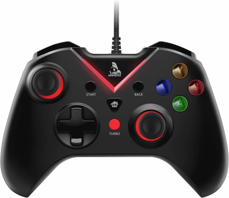TAG G1000 USB Gamepad | Dual Vibration Motor | Turbo Mode | Accurate Joysticks | Ergonomic Design | V-strip LED Indicator | High Performance Gaming Controller/Remote | Plug And Play | Supports PC, PS3
