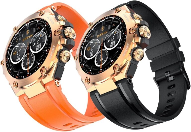 ساعة انفنيكس XWatch3GT- XW3GT الذكية: مقاومة للماء بتصنيف IP68، شاشة HD كبيرة للغاية 1.54 انش، 123 وضع رياضي، دعم مكالمات بلوتوث، مراقبة الصحة وتتبع اللياقة البدنية، سوارين، ضمان لمدة عام
