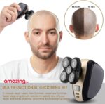 ⁦THE PACK Electric Razor for Men, 5 in 1 | Amazing.EGP | Rechargeable Wet & Dry Rotary Shaver | | Cordless Grooming Kit with Beard, Nose, Ear, Body, Facial Cleansing Brush⁩ - الصورة ⁦8⁩