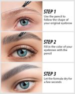 ⁦قلم تحديد الحواجب للحصول على حواجب مايكرو بليدينج، قلم تاتو بـ 4 نقاط لحواجب طبيعية بخطوط دقيقة وممتلئة، مقاوم للمياه يدوم طويلا لمحبي الجمال (بني فاتح)⁩ - الصورة ⁦3⁩