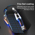 ⁦ماوس بلوتوث SC200 قابل لاعادة الشحن من اولا، ماوس العاب لاسلكي LED مع ازرار جانبية، DPI قابل للتعديل متعدد الاجهزة (BT5.0+BT3.0+2.4G) ماوس العاب مكتبية للكمبيوتر وماك واللابتوب والتابلت والجوال، اسود⁩ - الصورة ⁦6⁩