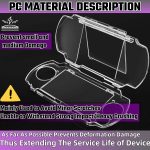 Clear Hard Case for PSP 3000 for PSP 2000,Protective Transparent Hard Case, Full Cover Protector Cover Case with Clear Display Movie Bracket, Shock/Scratch Resistant (for PSP 2000/PSP 3000 Series) - الصورة 3