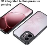⁦جراب حماية من ليمكسي لموبايل اوبو A6 برو 5G مع حماية مضادة للبصمات والسقوط من السيليكون المرن غير القابل للانزلاق + جراب حماية شفاف من الاكريليك⁩ - الصورة ⁦7⁩