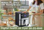 ⁦مقلاة هوائية من سوكاني SK-ZG-8040، 7 ليتر، 1800 واط، متعدد⁩ - الصورة ⁦4⁩