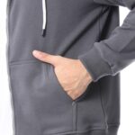 ⁦Andora mens Zipper Closure Hooded Fleeced Sweatshirt (pack of 1)⁩ - الصورة ⁦5⁩
