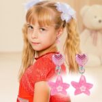 ⁦6 ازواج مشابك شاطئ صيفية للاطفال - اقراط على الاقراط، تصميمات لطيفة على شكل سلطعون ونجم البحر، اقراط متدلية مثقوبة، هدية مجوهرات مثالية لفساتين البنات - اطلالات الاميرة⁩ - الصورة ⁦5⁩