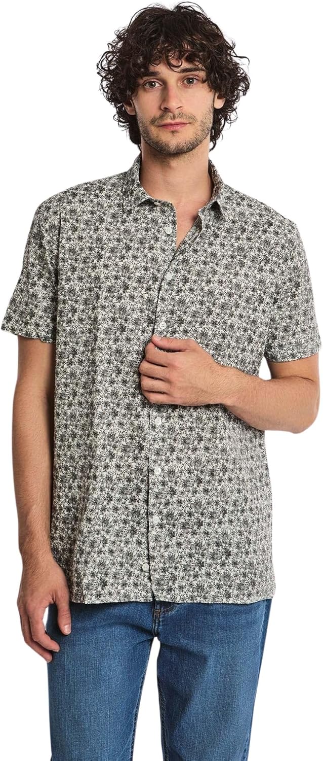DALYDRESS Men Fancy Regular Fit Short Sleeve Cotton Shirt DRMxx002518 Modern