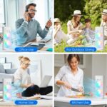 Mobile Air Conditioner, USB Portable Air Cooler, Mini Air Conditioner, Portable Air Cooler Fan, 3 Wind Speeds, Spray Function, 7 Colours Light - الصورة 7