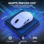 ⁦ماوس ألعاب AJ159 مزدوج وخفيف الوزن مع مستقبل سلكي من نوع C وUSB مع مستشعر PAW3395 و5 أزرار قابلة للبرمجة بتصميم مريح ومتناسق لأجهزة بلاي ستيشن 4 واكس بوكس والكمبيوتر وماك من اجاز⁩ - الصورة ⁦3⁩