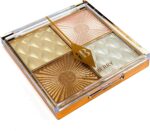 بودرة هايلايتر طراز RB-1079، متعددة الابعاد من روز بيري، باليت احترافية تحوي 4 درجات لون، 14 جم، لون ايه