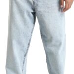 RAVIN Mens Wide Leg Trendy Jeans - Ice Blue - R207926 Pants (pack of 1)