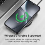 ⁦جراب حماية من ليمكسي لموبايل اوبو A6 برو 5G مع حماية مضادة للبصمات والسقوط من السيليكون المرن غير القابل للانزلاق + جراب حماية شفاف من الاكريليك⁩ - الصورة ⁦2⁩