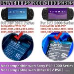 Clear Hard Case for PSP 3000 for PSP 2000,Protective Transparent Hard Case, Full Cover Protector Cover Case with Clear Display Movie Bracket, Shock/Scratch Resistant (for PSP 2000/PSP 3000 Series) - الصورة 2