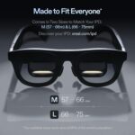 ⁦نظارة واقع معزز ون برو شريحة X1 3 DoF شاشة افتراضية 171 بوصة FOV 57° 120Hz صوت بوس شاشة سوني OLED 3 وضع تعتيم تتوافق مع PS5/نينتندو سويتش 2/آيفون 16 و15/ستيم دك/كمبيوتر/أندرويد/iOS من اكس ريل، ميديوم⁩ - الصورة ⁦5⁩