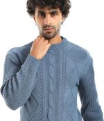 ⁦بلوفر صوف سادة بتصميم ماسي للرجال من سيزر - بلوفر صوف سادة بتصميم ماسي⁩ - الصورة ⁦3⁩