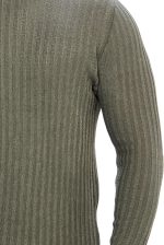 ⁦Ravin mens Long Sleeves Slip On Knitted Pullover - Olive Men Pullover⁩ - الصورة ⁦4⁩