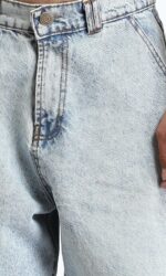 ⁦RAVIN Mens Wide Leg Trendy Jeans - Ice Blue - R207926 Pants (pack of 1)⁩ - الصورة ⁦3⁩