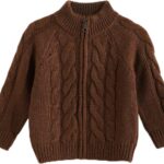 Red Circle Unisex Kids Knitted pullover with zipper Knitted pullover with zipper