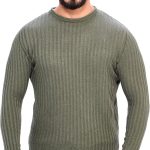 Ravin mens Long Sleeves Slip On Knitted Pullover - Olive Men Pullover