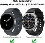 ⁦سوار ساعة من السيليكون من Next Store متوافق مع Samsung Galaxy Watch 8 و 8 Classic، حزام بديل ناعم ومتين للرجال والنساء، مريح في الارتداء، مقاوم للعرق وسريع الفك والتركيب.⁩ - الصورة ⁦4⁩