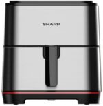 SHARP Air Fryer 1650 Watt 7 Liter Electronic Touch Screen Glass Panel Stainless KF-AF70RT-ES2