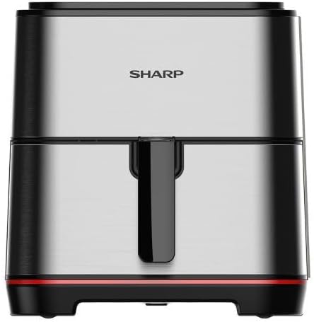 SHARP Air Fryer 1650 Watt 7 Liter Electronic Touch Screen Glass Panel Stainless KF-AF70RT-ES2