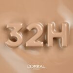 ⁦كريم أساس لوريال باريس إنسابل 32H فريش وير 140 باللون البيج الذهبي يدوم طويلاً ذو ملمس خفيف مقاوم للنقل ومقاوم للماء قاعدة تغطية كاملة بفيتامين C SPF 25 كل الأنواع⁩ - الصورة ⁦4⁩