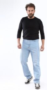⁦Men's Regular Light Blue Jeans⁩ - الصورة ⁦3⁩