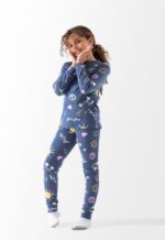 ⁦S5-118509- طقم استرخاء للاطفال بطباعة رسومات دودل كحلي، 8 سنوات⁩ - الصورة ⁦4⁩