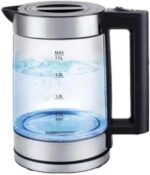 ⁦غلاية كهربائية طراز JMK9510 بسعة 2 لتر مع إبريق شاي بسعة 800 مل، مزودة بمقابض مقاومة للحرارة وفلتر، تصميم مزدوج عملي وأنيق من JMKY⁩ - الصورة ⁦2⁩