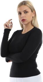 ⁦بلوزة باكمام طويلة للنساء من ميسري عبوة قطعتين⁩ - الصورة ⁦3⁩