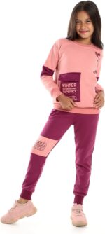 CAESAR Girls Printed Girls Training Suit With Pocket Training Suit (pack of 2)