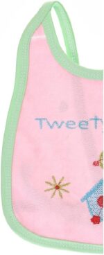⁦مريلة من القطن للبنات من ميكس اند ماكس مطرزة بعبارة "Tweety Pie"- لون روز واخضر مينت⁩ - الصورة ⁦2⁩