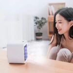 ⁦Air Conditioner Mini Air Cooler 5 In 1 Mobile Air Conditioner Air Purifying Cooler Fan With LED Light 3 Timers And 3 Speeds For Office And Home Fan for Office Multi Color⁩ - الصورة ⁦5⁩