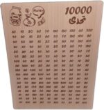 ⁦حصالة تحدي التوفير - حصالة خشبية فاخرة بتصميم يحفزك للوصول إلى 10000 جنية، حصالة توفير مناسبة للأطفال والكبار يمكنها جمع عشرة الآف جنية⁩ - الصورة ⁦2⁩