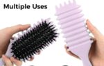 ⁦Curl Defining Brush for Curly Hair - Styling and Detangler Brush with Comb for Curly Hair; Includes Bonus Hairstyling ToolBrush, Tangling-Shaping and Refining Curls f -1pc -multicolor⁩ - الصورة ⁦3⁩