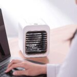 ⁦Air Conditioner Mini Air Cooler 5 In 1 Mobile Air Conditioner Air Purifying Cooler Fan With LED Light 3 Timers And 3 Speeds For Office And Home Fan for Office Multi Color⁩ - الصورة ⁦4⁩
