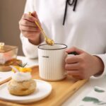 Ceramic mug,Ceramic Coffee Cups,milk cup, Ceramic mugs for home and office,Ceramic breakfast mug with handle,Microwave safe milk coffee cup (white) - الصورة 4